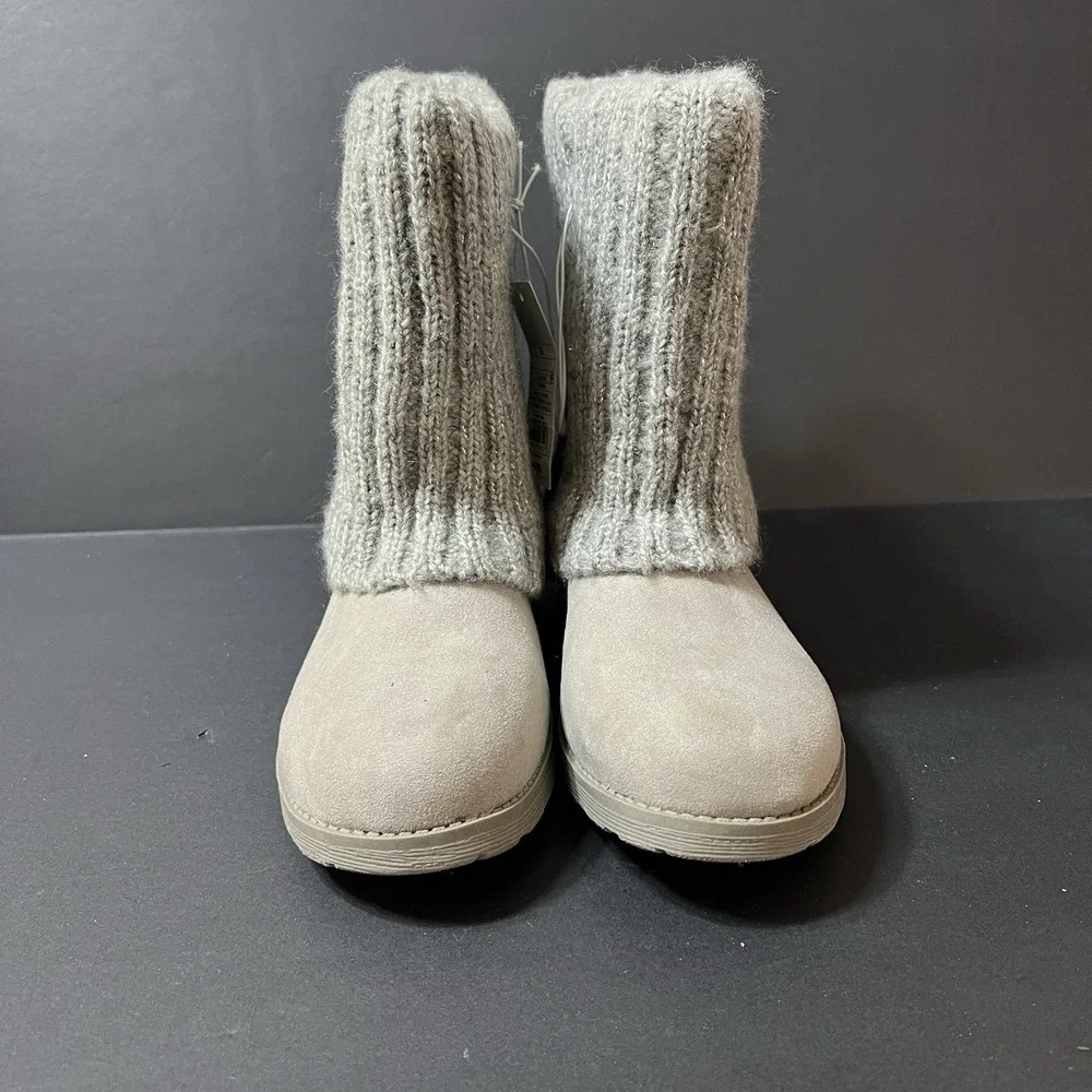 Cat & Jack Orinda Fashion Boots Girls' Size 6 Gray 093 09 9822 New